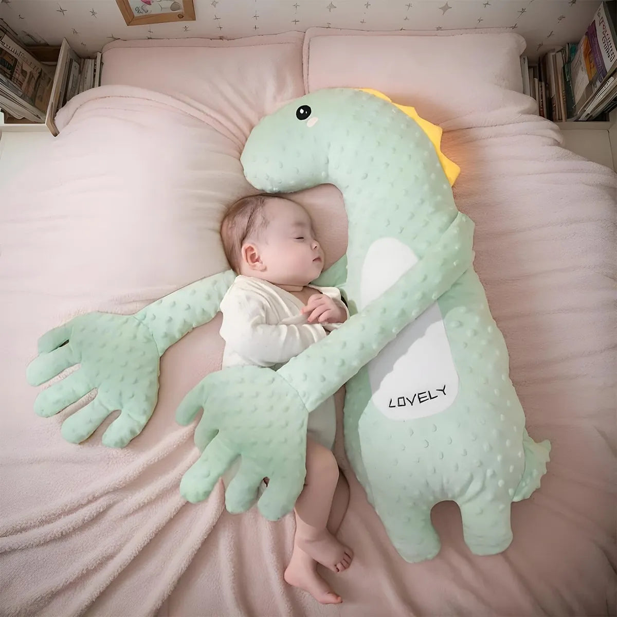 Peluche abrazable con pulsaciones cálidas para bebé